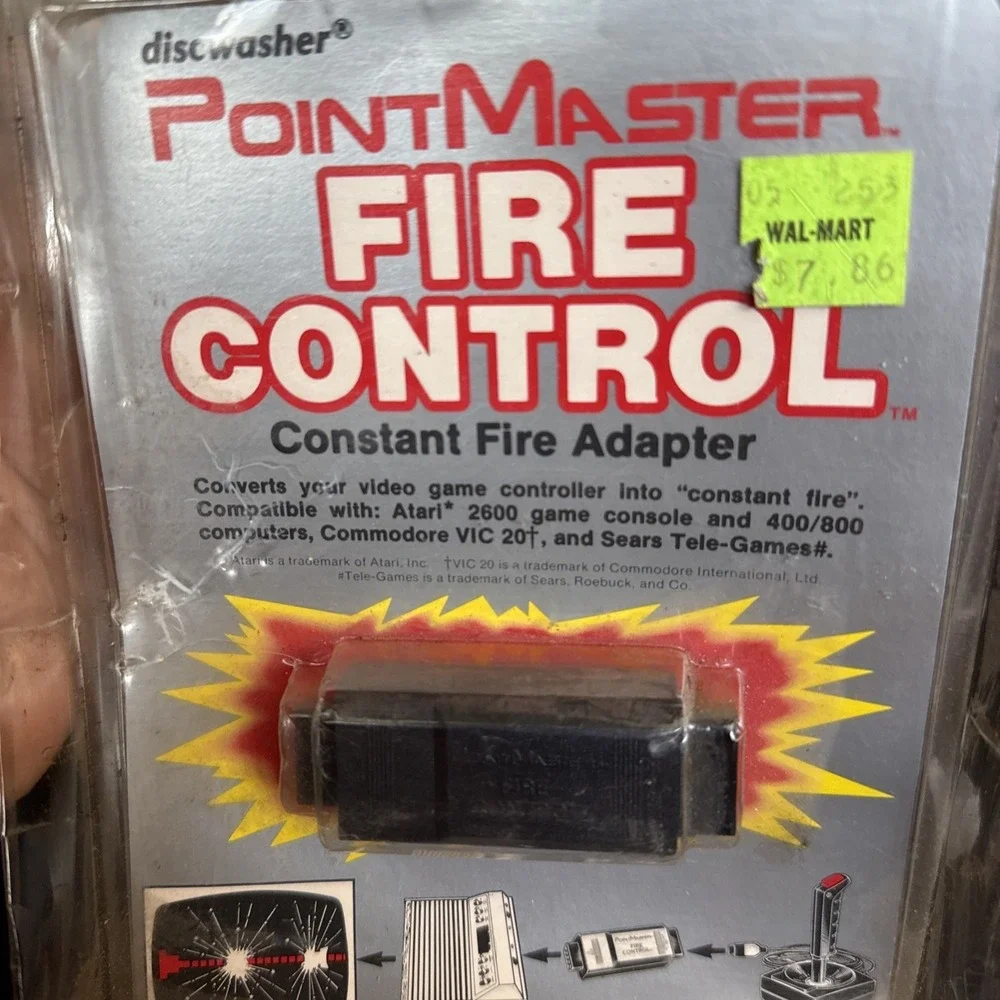 PointMaster Fire Control Constant Fire Adapter ATARI 2600 SEALED NOS 1983